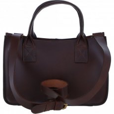 Ashwood Leather Small Structured Tote Bag with Detachable Strap and Pouch - Brandy S01
