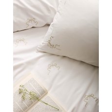 Historic Royal Palaces Bow Embroidery White Natural Bedding