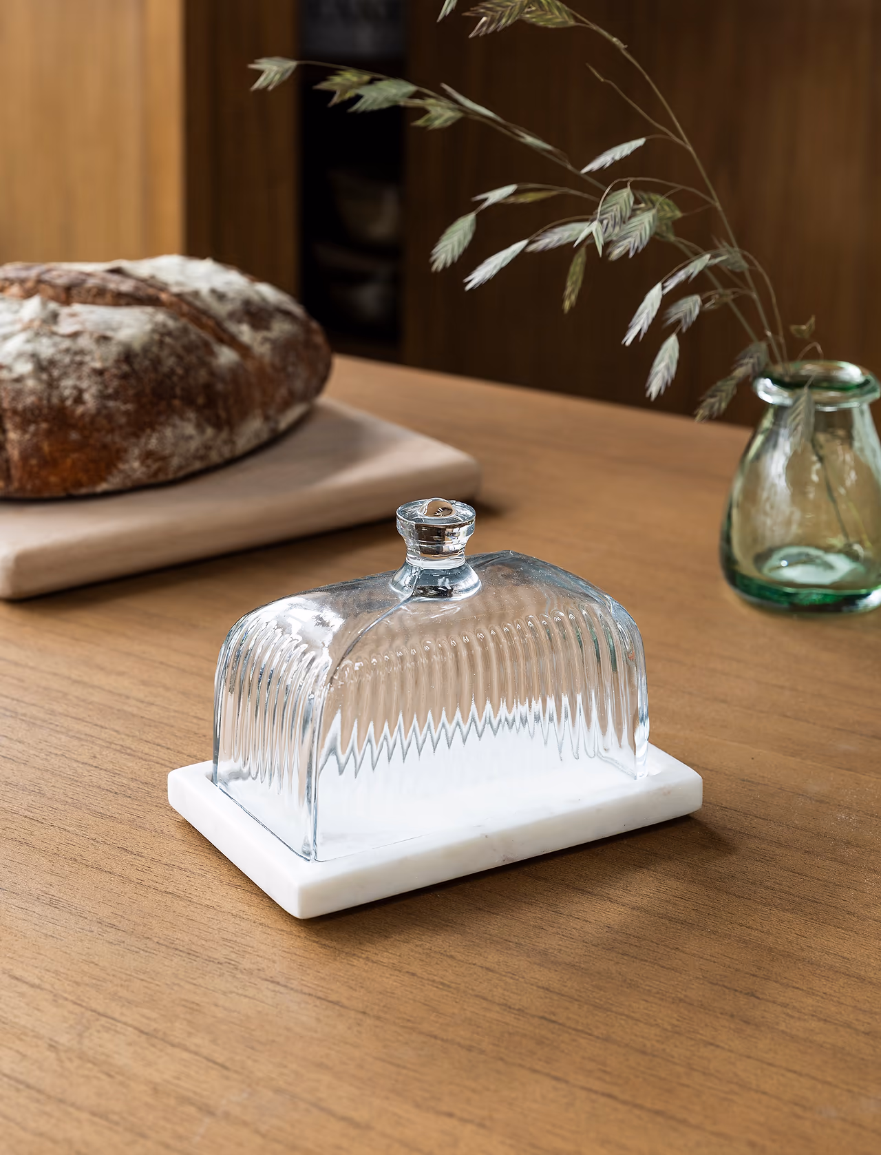 Garden Trading Brompton Butter Dish - White Marble