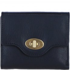 Ashwood Leather Twist Lock Small Purse - Black L30