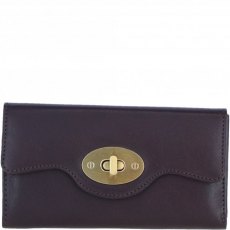 Ashwood Leather Twist Lock Large Purse - Brown L31