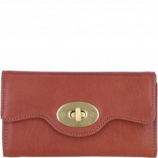 Ashwood Leather Twist Lock Large Purse - Tan L31