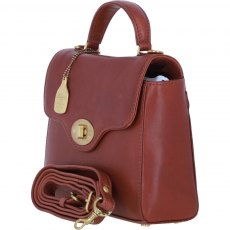Ashwood Leather Twist Lock Handle Bag with Detachable Strap - Tan L36