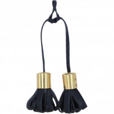 Ashwood Leather Bag Charm - Black L40