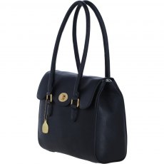 Ashwood Leather Twist Lock Large Shoulder Handbag - Black L39 Ashwood Leather Twist Lock Large Shoulder Handbag - Black L39