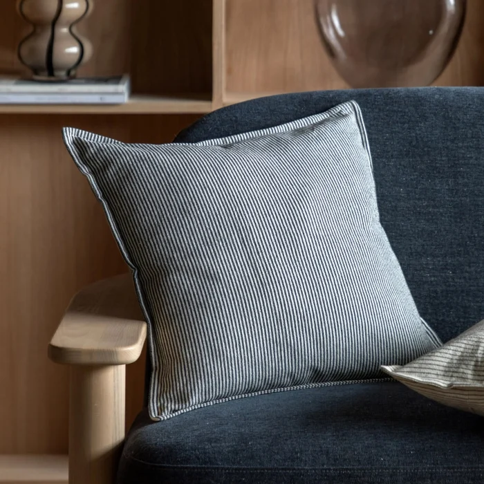 Windsor Woven Stripe Cushion Ink 45x45cm Windsor Woven Stripe Cushion Ink 45x45cm