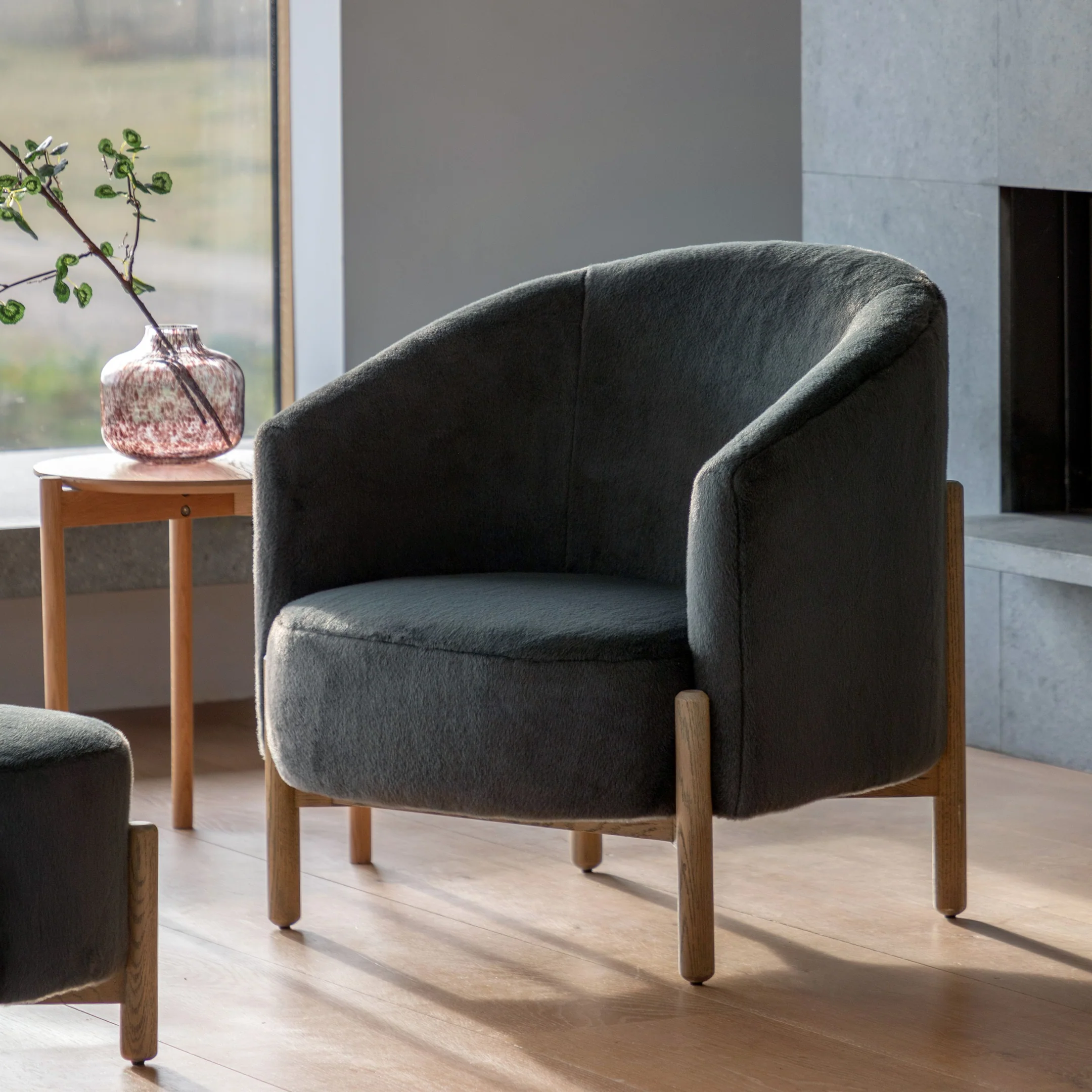 Gallery Direct Tindon Armchair - Alaska Graphite Gallery Direct Tindon Armchair - Alaska Graphite