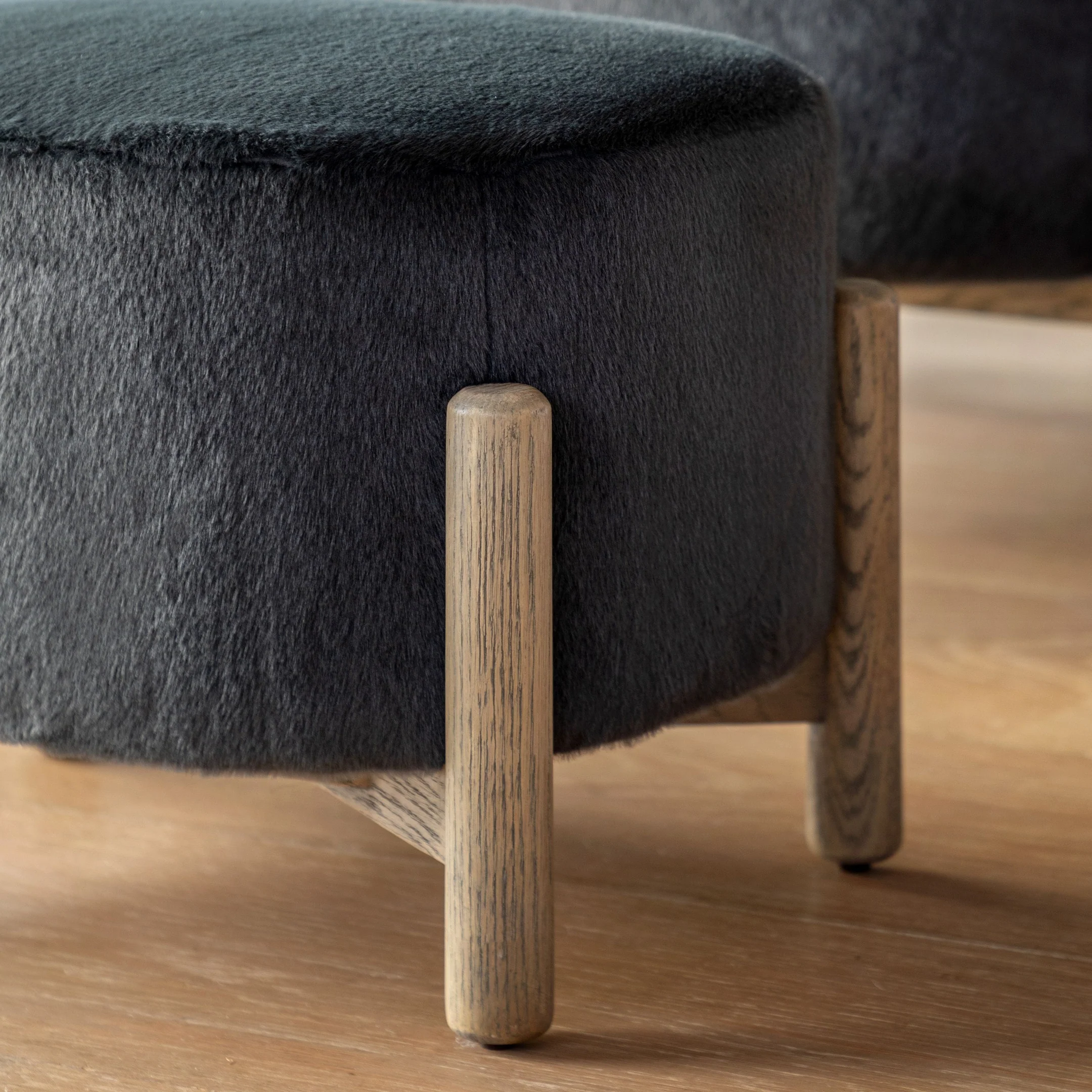 Gallery Direct Tindon Footstool - Alaska Graphite