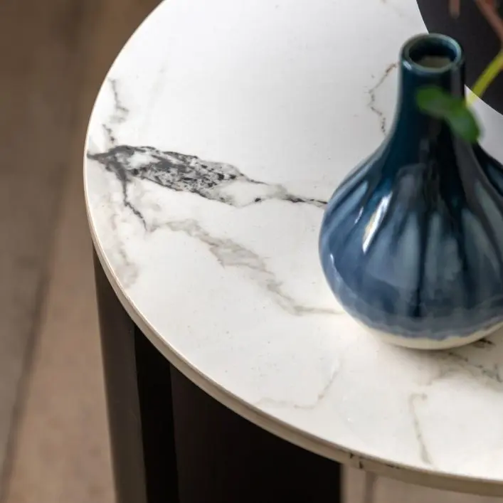 Gallery Direct Marzio Side Table - Black/White