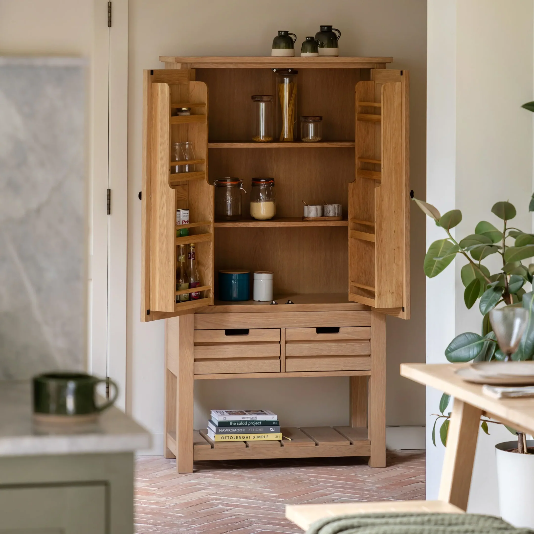 Gallery Direct Eton Larder Cupboard - Natural Gallery Direct Eton Larder Cupboard - Natural