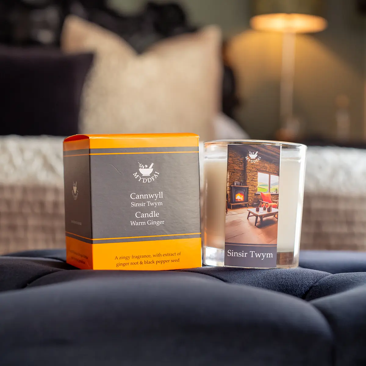 Myddfai Sinsir Twym / Warm Ginger Candle