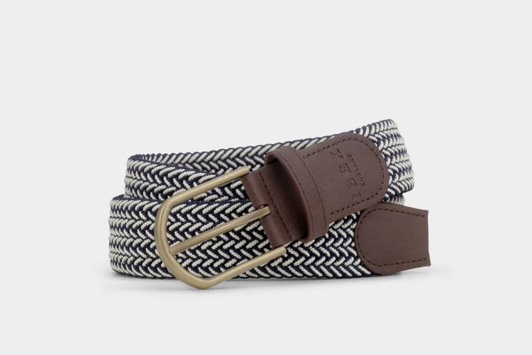 Ibex Mens Repreve 9601 Eco Friendly Stretch Belt Navy/White Ibex Mens Repreve 9601 Eco Friendly Stretch Belt Navy/White