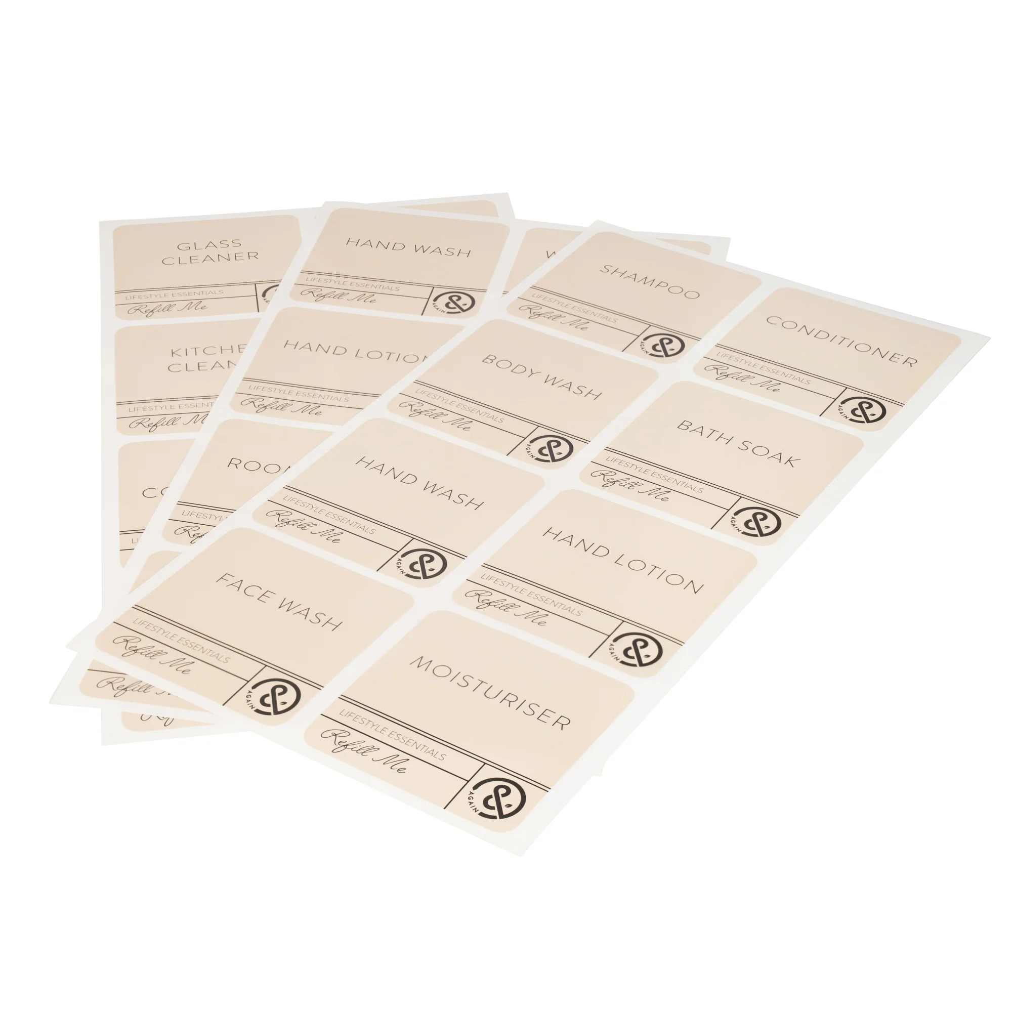 & Again Utility Jar Labels 6cm