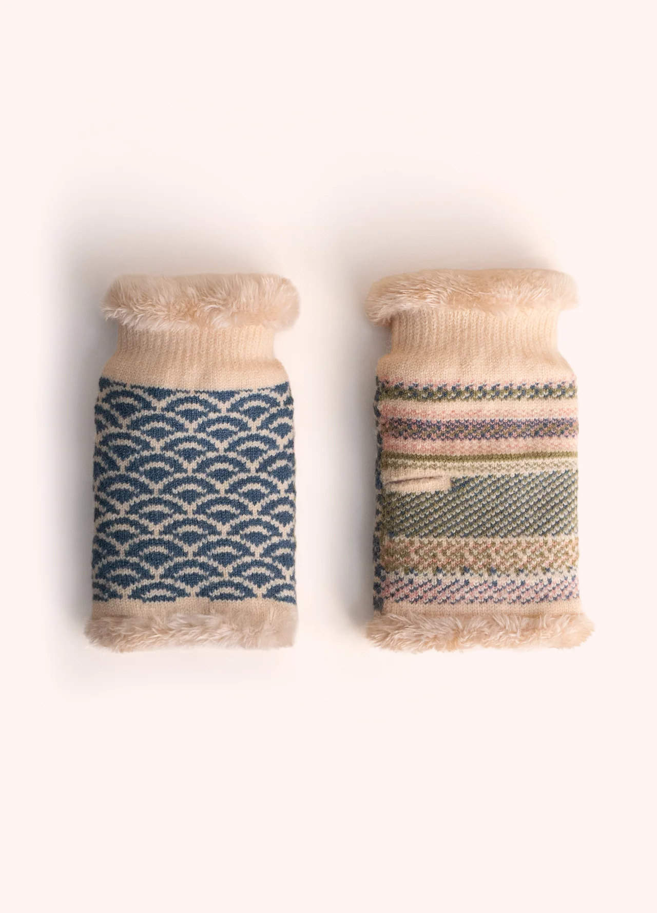 Powder Agatha Wrist Warmers - Denim Mix Powder Agatha Wrist Warmers - Denim Mix