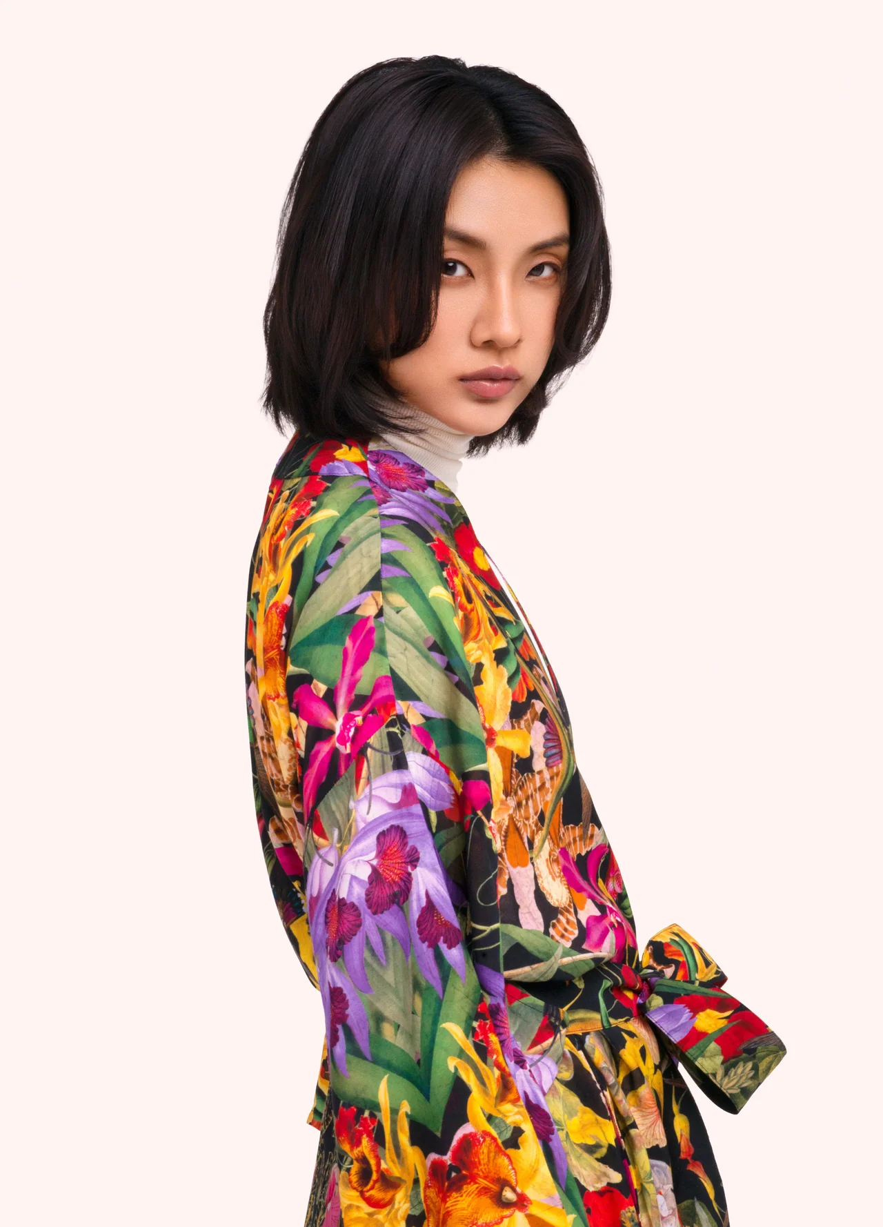 Botanical Kaleidescope Long Kimono Gown Botanical Kaleidescope Long Kimono Gown
