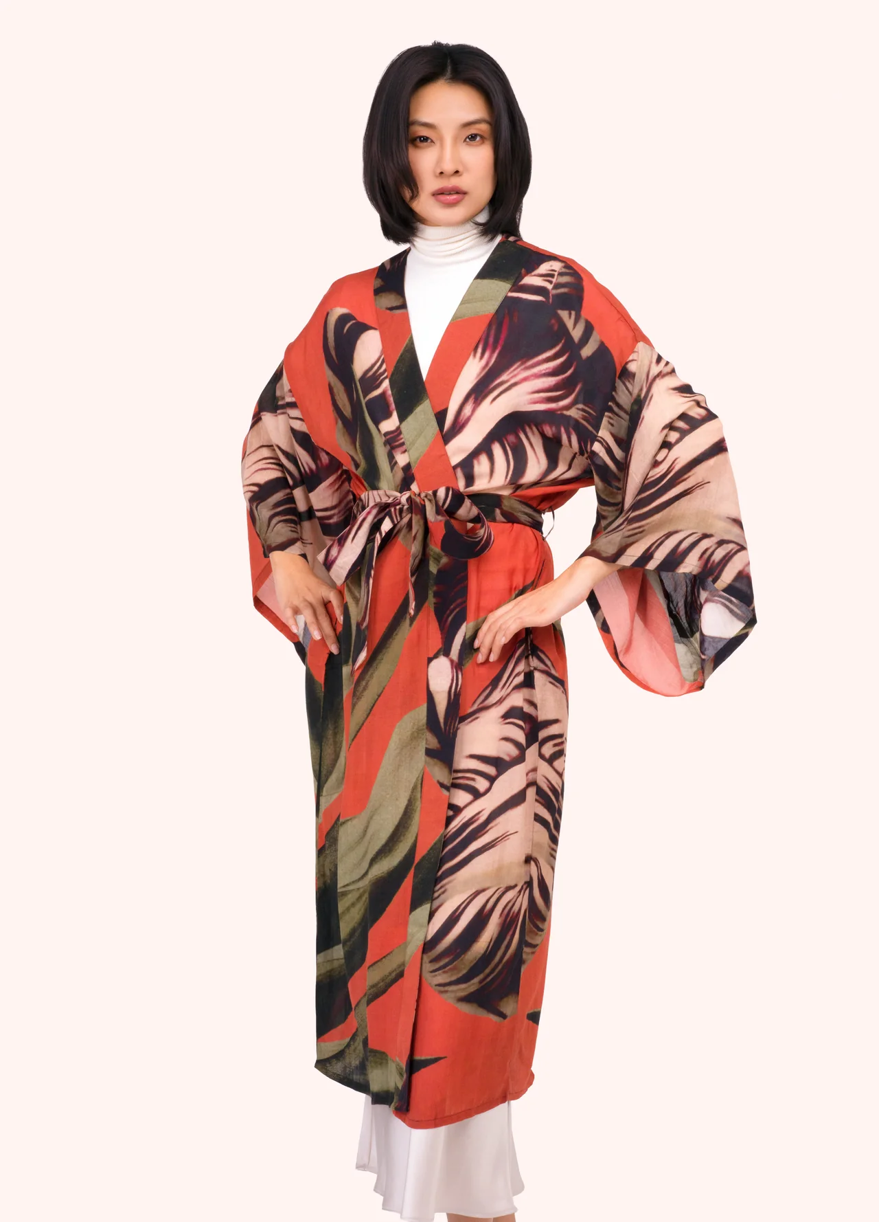 Powder Tulip Long Kimono Gown Powder Tulip Long Kimono Gown