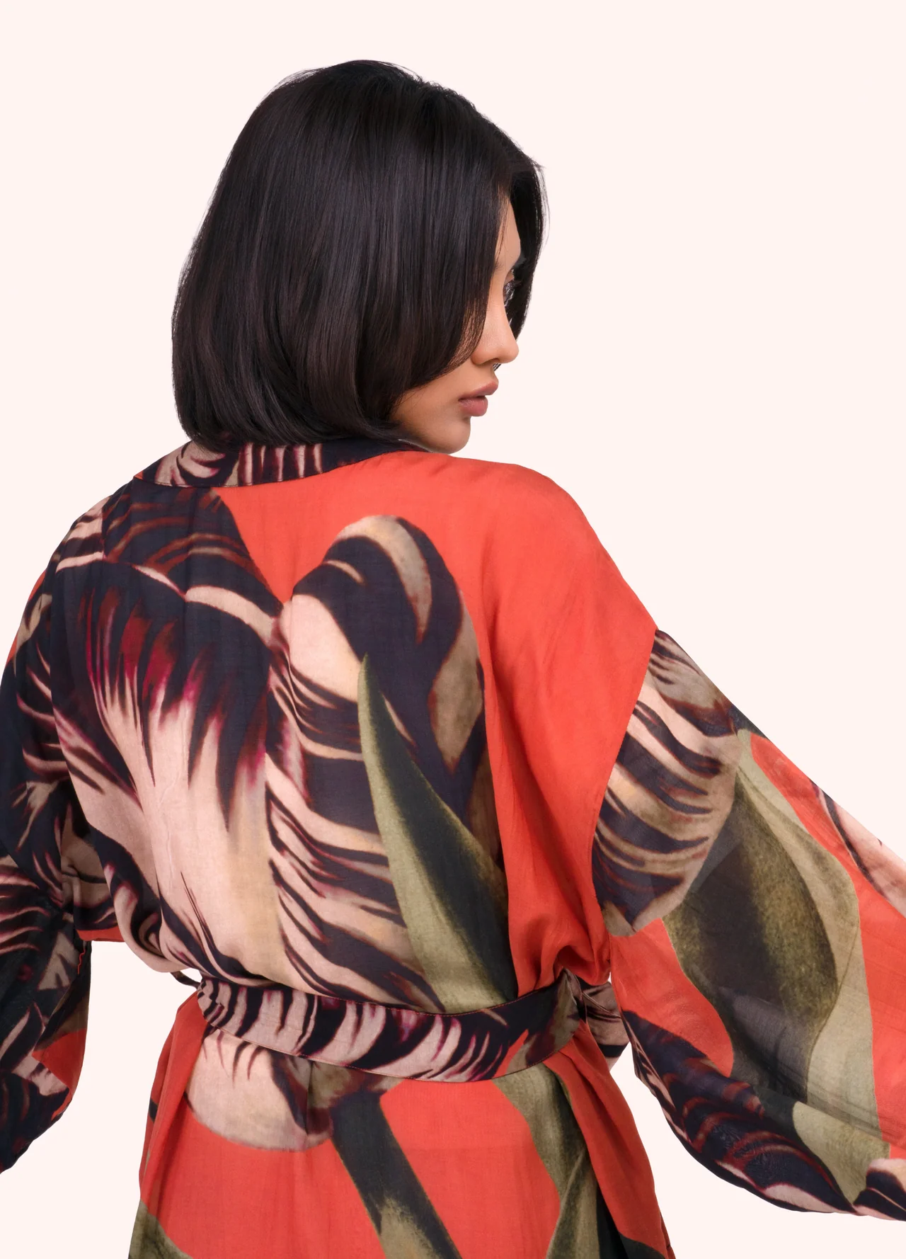 Powder Tulip Long Kimono Gown Powder Tulip Long Kimono Gown