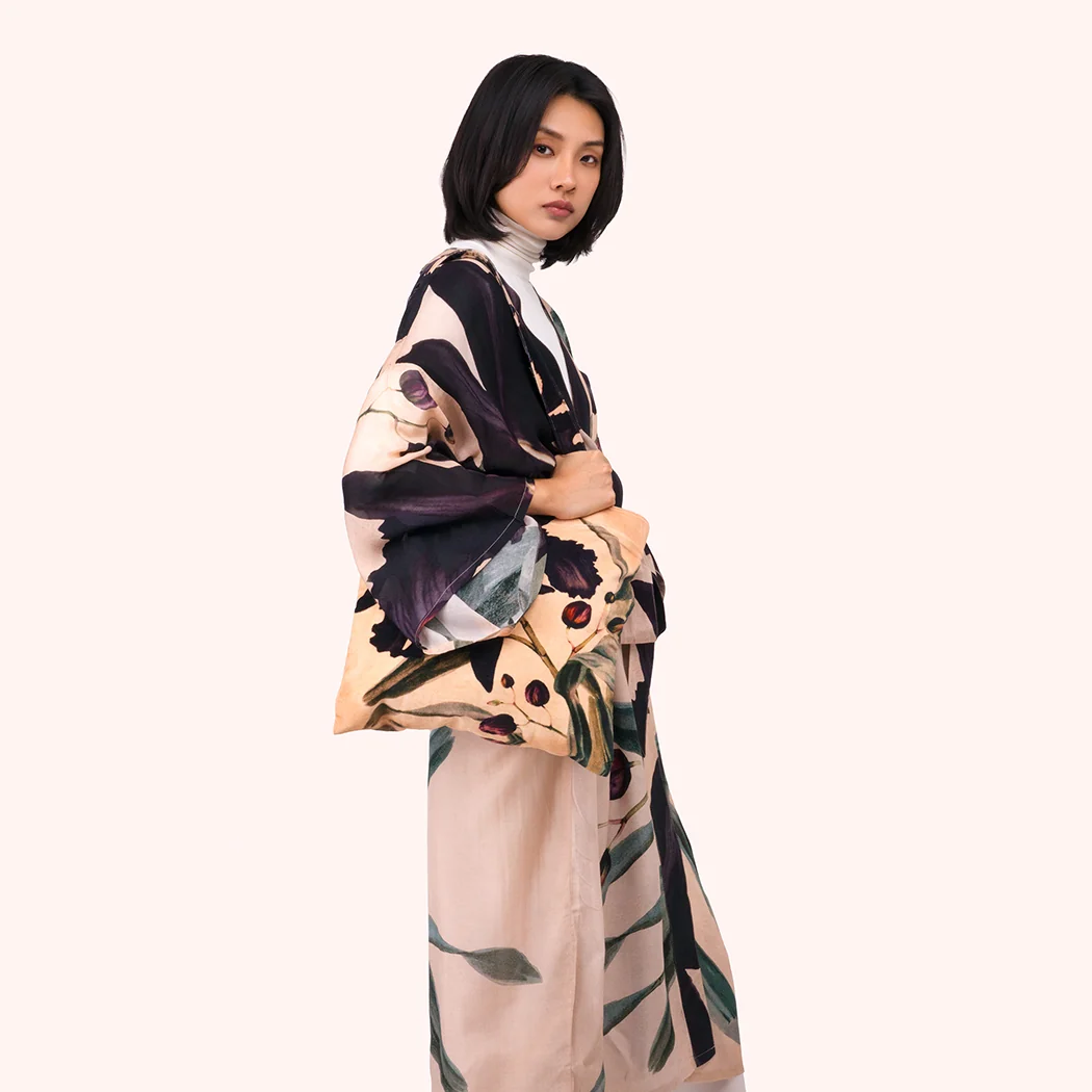 Powder Velvet Tote Bag - Midnight Orchid Powder Velvet Tote Bag - Midnight Orchid