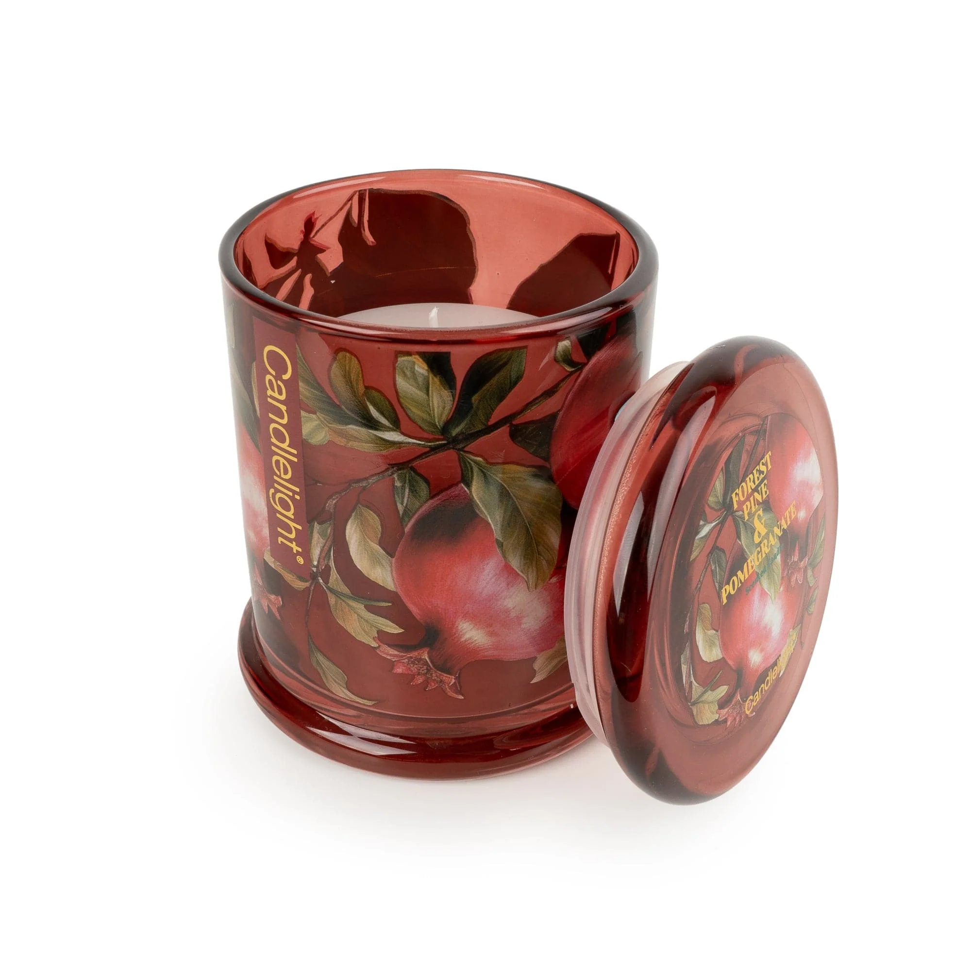 Candlelight Large Glass Jar - Forest Pine & Pomegranate Candlelight Large Glass Jar - Forest Pine & Pomegranate