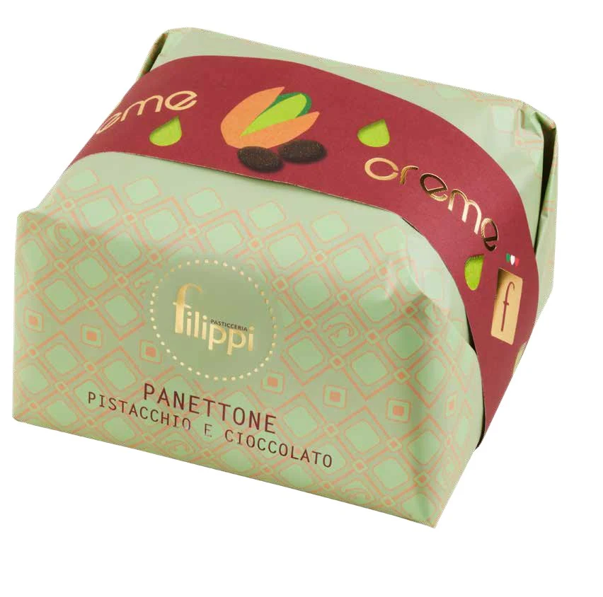 Fillippi Panettone Pistachio Cream & Choc Chips 750g Fillippi Panettone Pistachio Cream & Choc Chips 750g