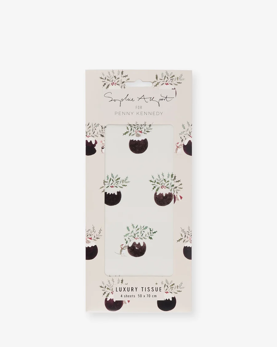 Sophie Allport Christmas Puddings Tissue - Set of 4 Sophie Allport Christmas Puddings Tissue - Set of 4