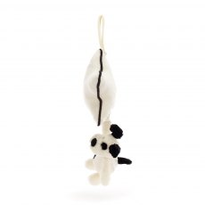Jellycat Bashful Rufferty Black & Cream Puppy Musical Pull Jellycat Bashful Rufferty Black & Cream Puppy Musical Pull