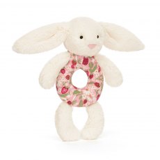 Jellycat Blossom Cream Bunny Berry Ring Rattle Jellycat Blossom Cream Bunny Berry Ring Rattle