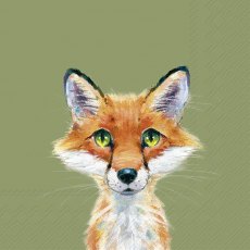IHR Napkins Fox Rocco Green IHR Napkins Fox Rocco Green