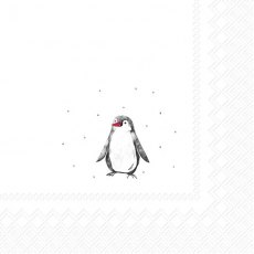 IHR Napkins Pure Penguin Black