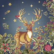 IHR Napkins Opulent Deer Blue IHR Napkins Opulent Deer Blue