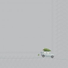 IHR Napkins Tiny Christmas Car Grey IHR Napkins Tiny Christmas Car Grey
