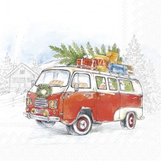 IHR Napkins Christmas Bus IHR Napkins Christmas Bus