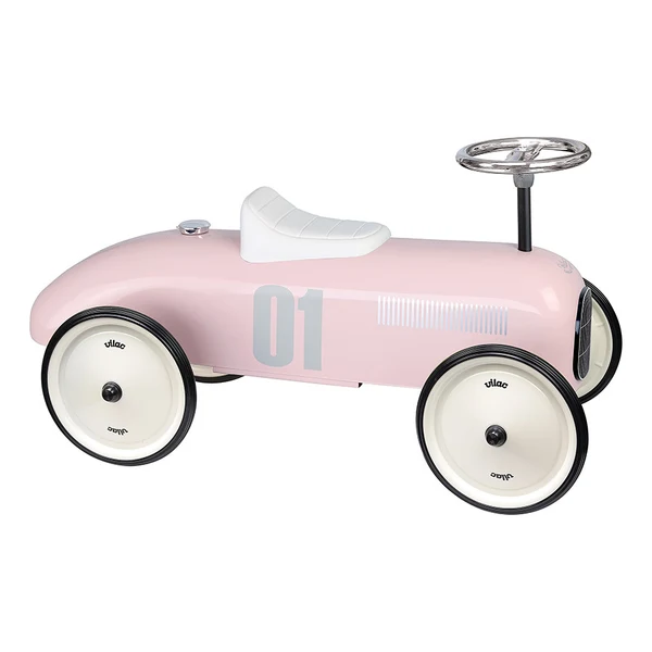 Vilac Vintage Ride On Racing Car - LIGHT PINK Vilac Vintage Ride On Racing Car - LIGHT PINK