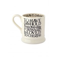 Emma Bridgewater Black Toast Mr & Mrs Set of 2 1/2 Pint Mugs
