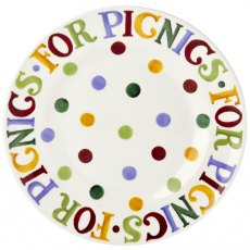 Polka Dot Text Melamine Plate