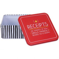 HJ Receipts Tin