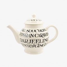 Emma Bridgewater Black Toast All Over 4 Mug Teapot