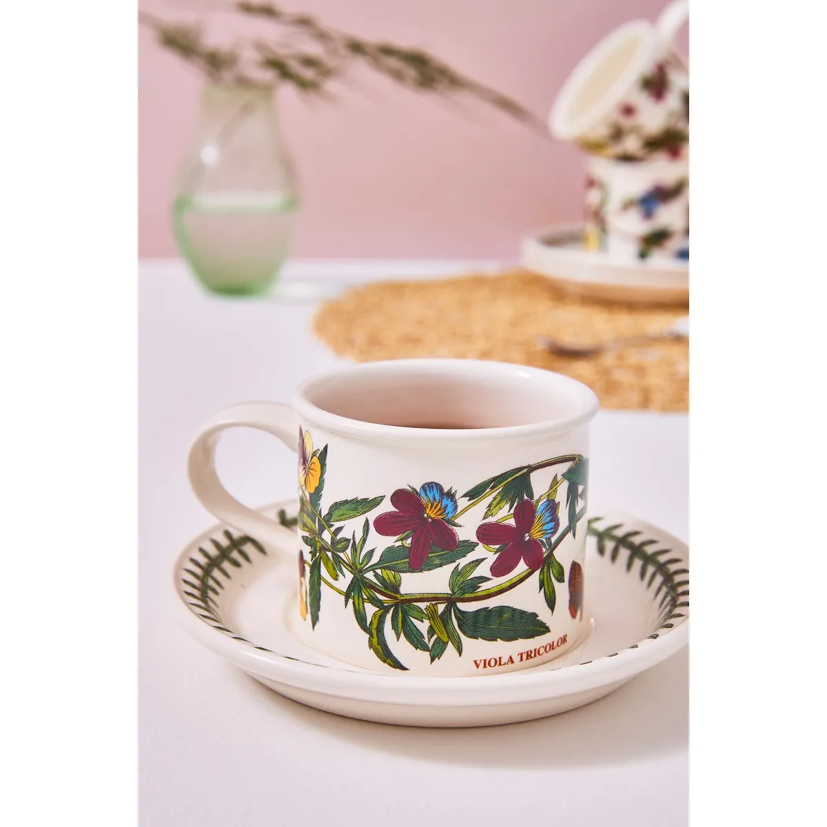Botanic Garden Tea Cup & Saucer 7oz Drum (Single) Botanic Garden Tea Cup & Saucer 7oz Drum (Single)