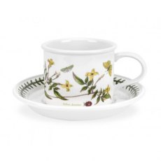 SECONDS Botanic Garden Tea Cup & Saucer 7oz DRUM / TRADITIONAL - No Guarantee of Flower Design