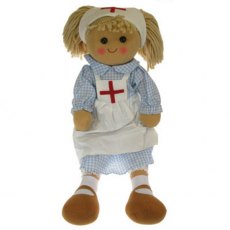 Lrg Rag Doll with Nurses Uniform