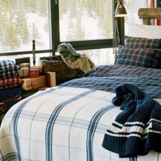 Lexington Holiday Check Cotton Bedspread 260x240 White