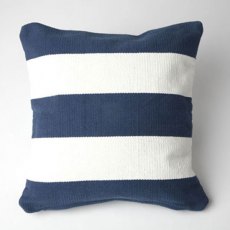 Seaside Blockstripe Sham 50x50 Blue Whit