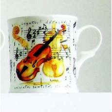 Bone China Mug Violin
