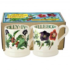 Emma Bridgewater Set of 1/2 Pint Winter Flower Mug