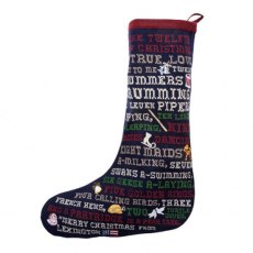 Lexington Blue Embroidered Christmas Stocking