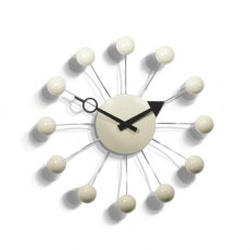 Orbital Wall Clock Cream