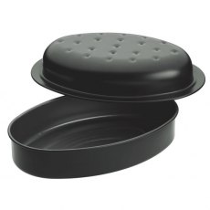 MasterClass Non-Stick Covered Oval Roasting Pan