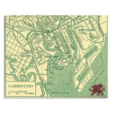 Landscape Cardiff Map Canvas Art   (27)