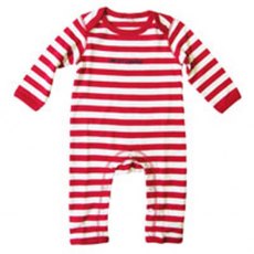 The Prisoner Striped Romper Suit 6-12 months Red