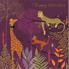 Sara Miller Happy Birthday Greetings Card - Safari